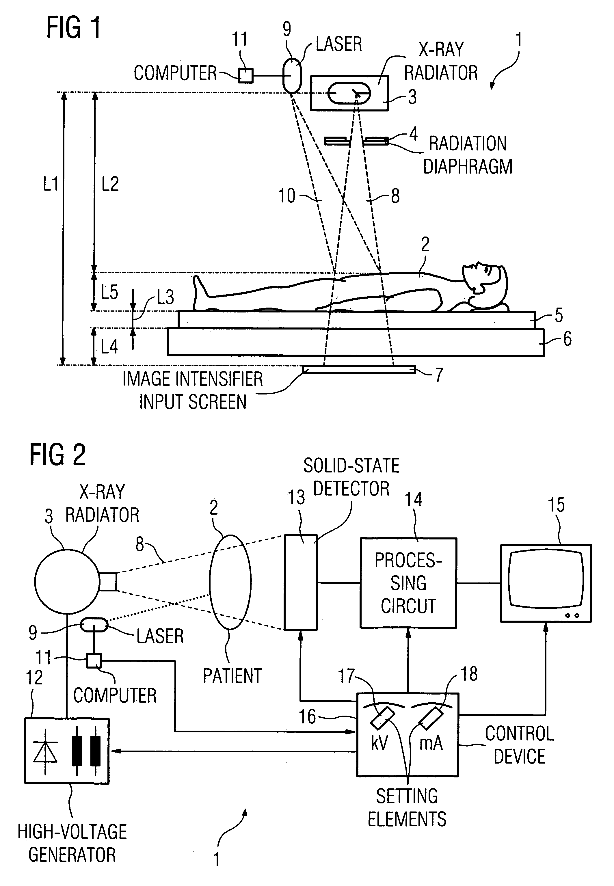 Method and x-ray apparatus for determining the x-ray dose in an x-ray examination