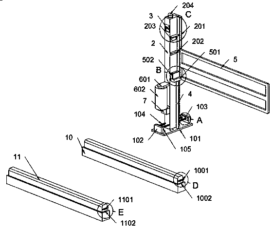 Road traffic control device for highway bridge