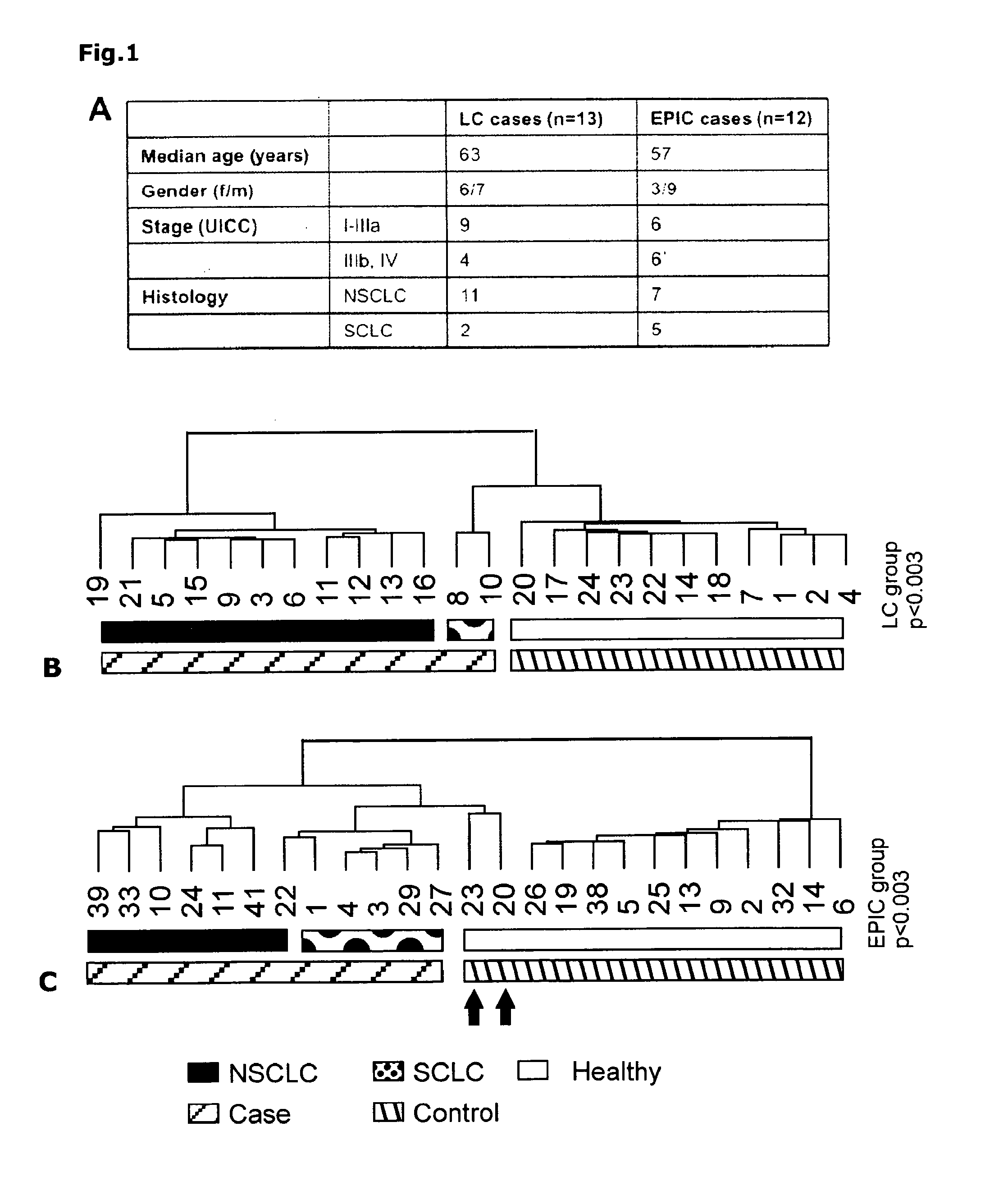 Method for lung cancer early detection and prognosis