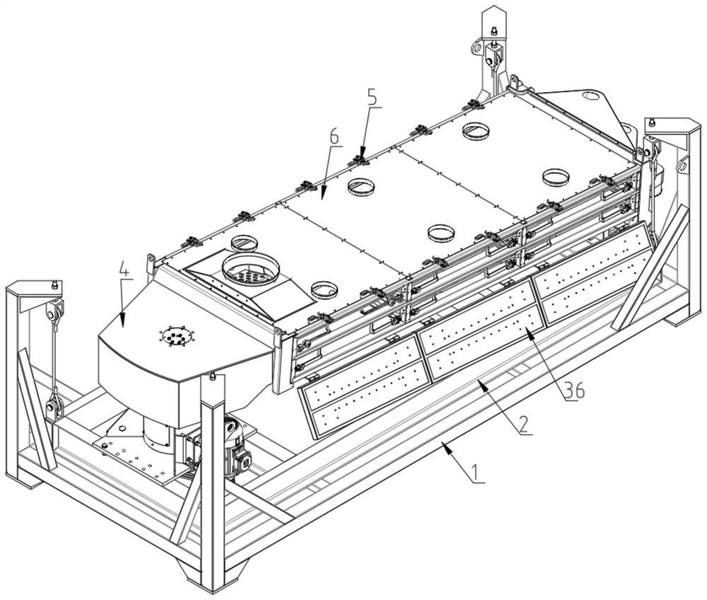 Drawer type rotary classifying screen