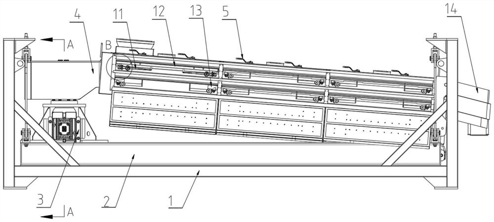 Drawer type rotary classifying screen