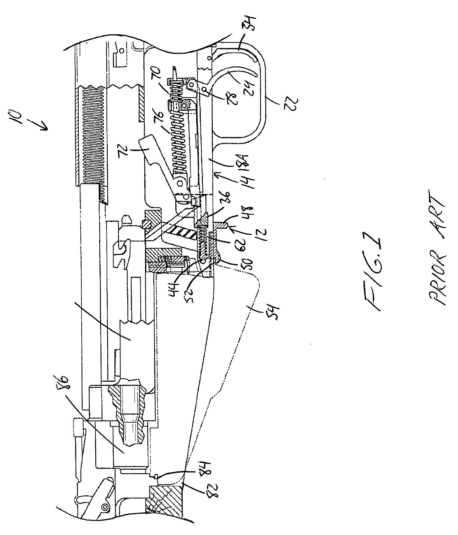 Push-lever magazine release for converting a carbine from clamshell magazines to removable magazines