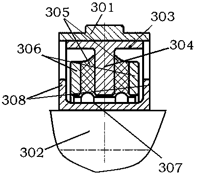 Nonlinear variable rigidity adjusting method for rubber and metal composite type spherical hinge