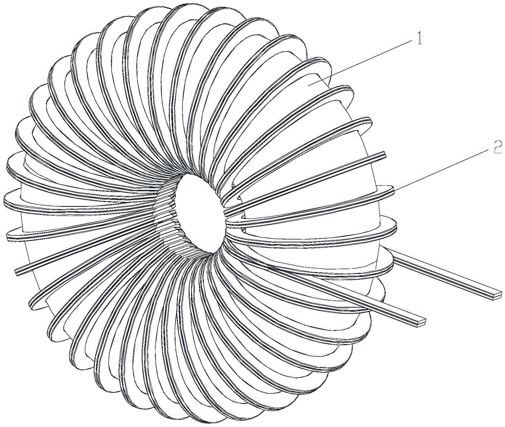 Novel circular-ring-shaped high-power electric reactor and manufacturing method thereof