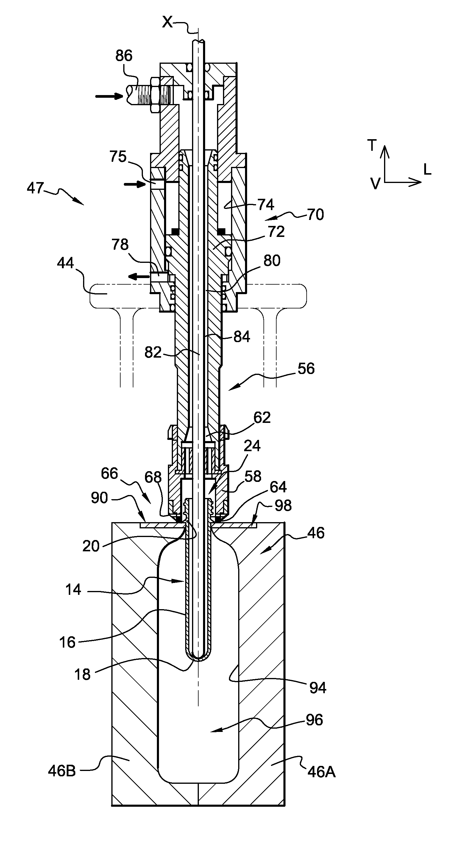 Installation for the manufacture of containers from a preform and method of controlling the blow-molding means of such an installation