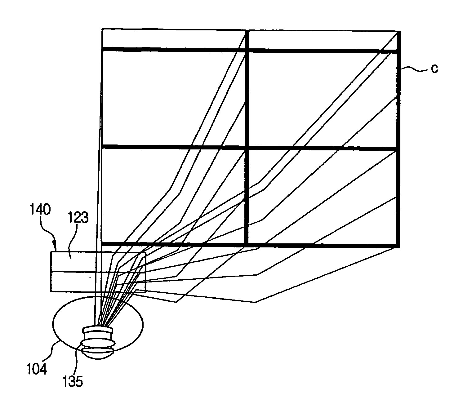 Optical projection system and image display device having the same