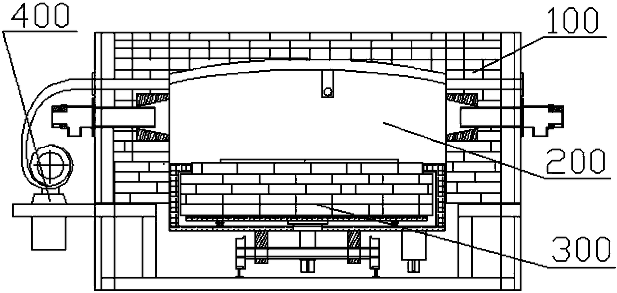 Vertical type sintering furnace with movable furnace bottom