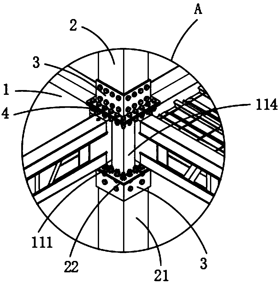 Integrated light truss beam composite floors and plug-in type connecting structure thereof