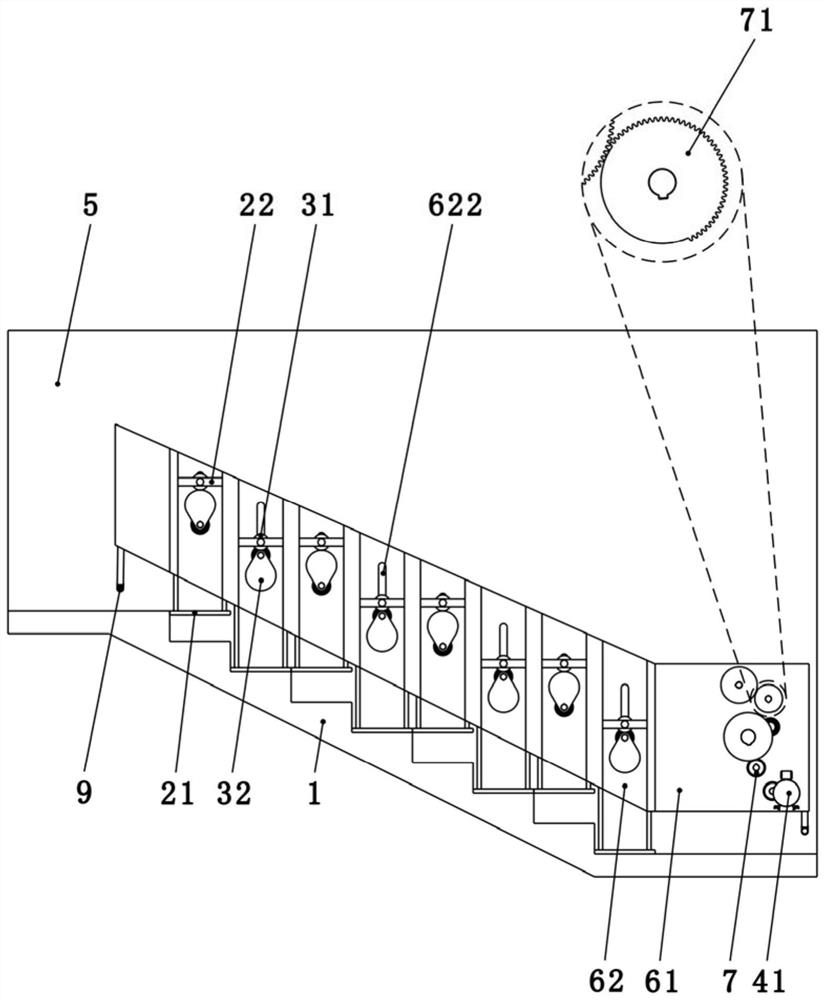 Flat-step stair device