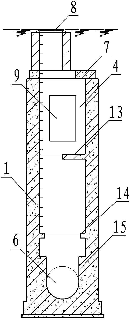 Turn-back type stepped drop well