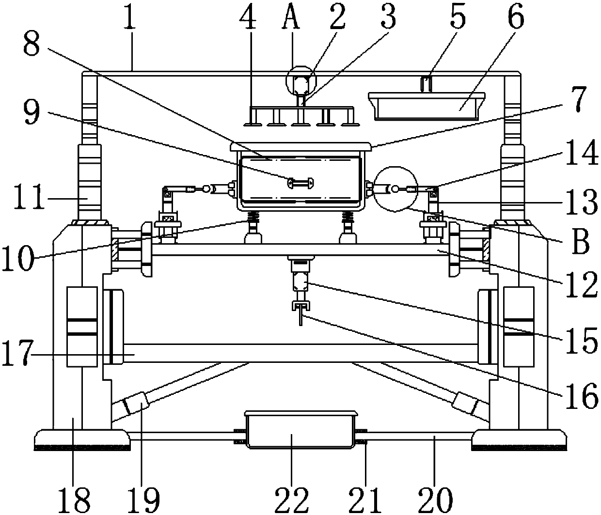 Pressing-cutting integrated brick tea pressing device