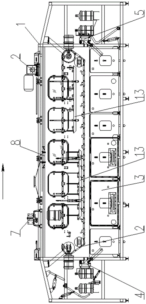 Internal washing machine for barreled water barrels