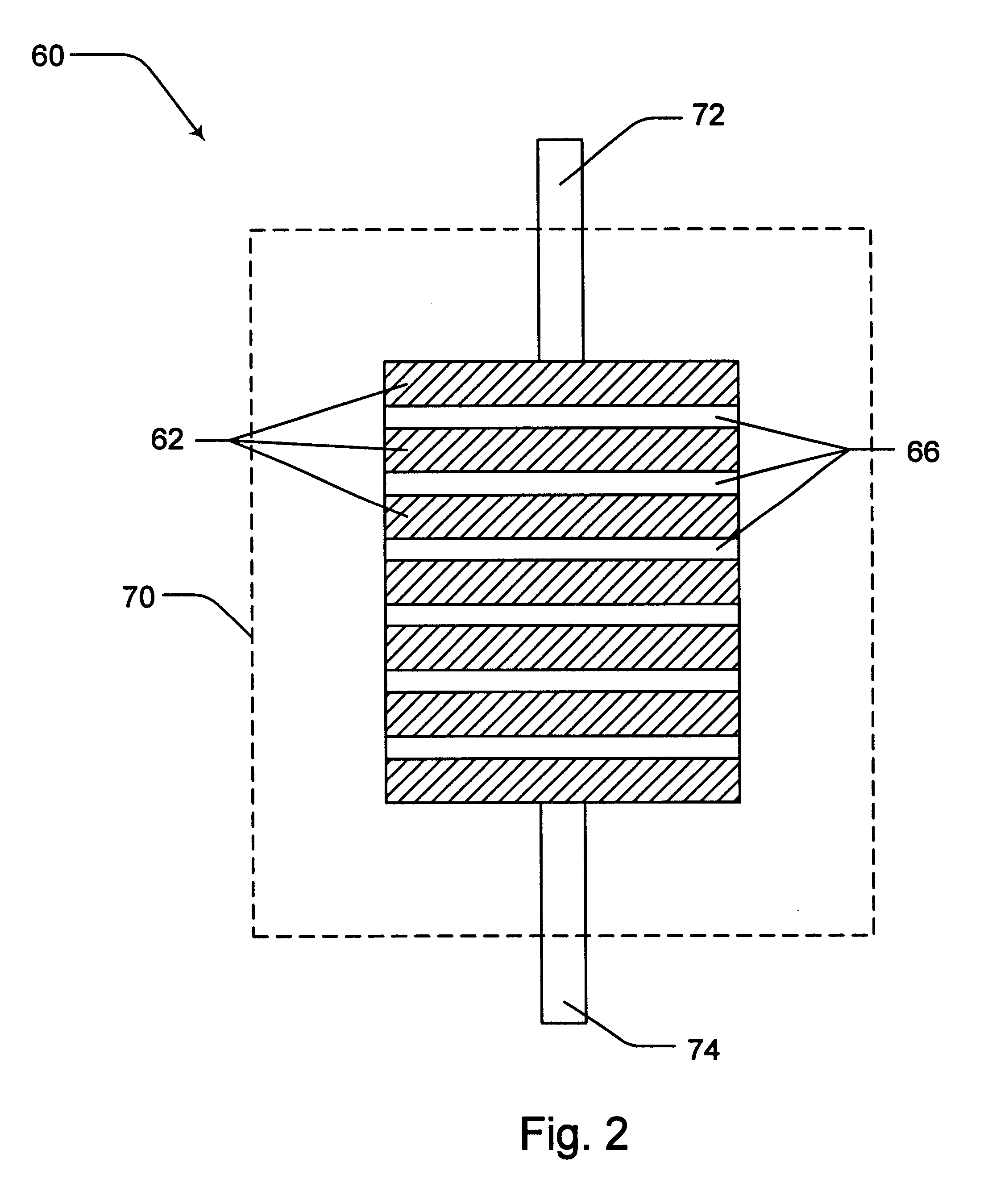 Asymmetric electrochemical capacitor and method of making