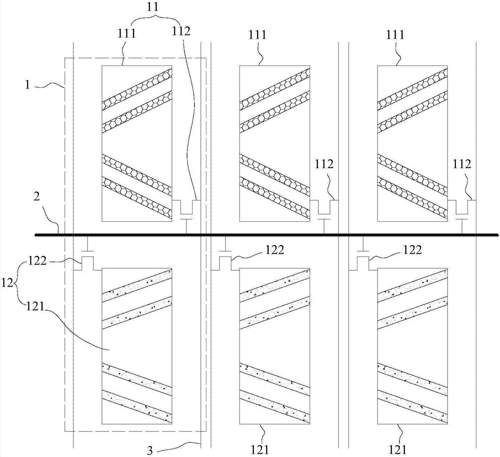 Display device, array substrate and pixel unit