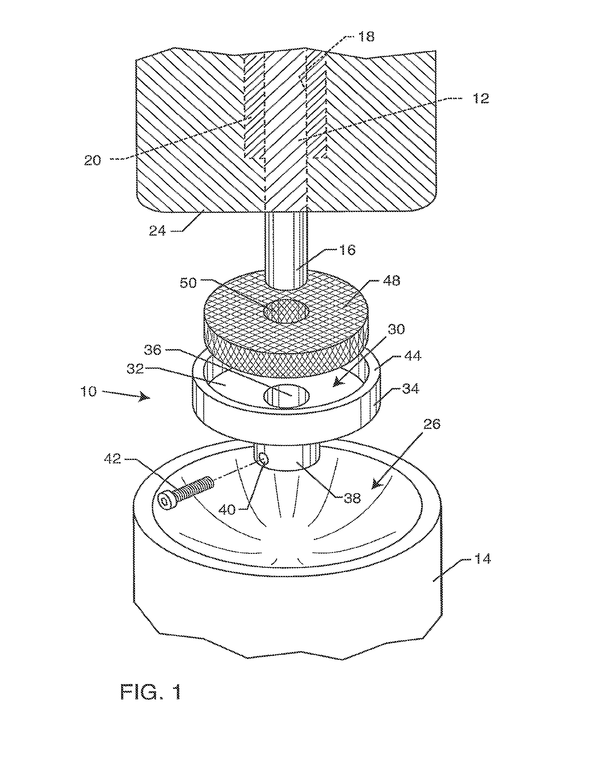 Antimicrobial containment cap for a bone anchored prosthesis mounting