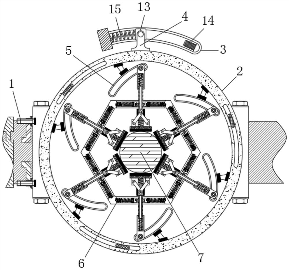 Clamping device for machining farm tool parts