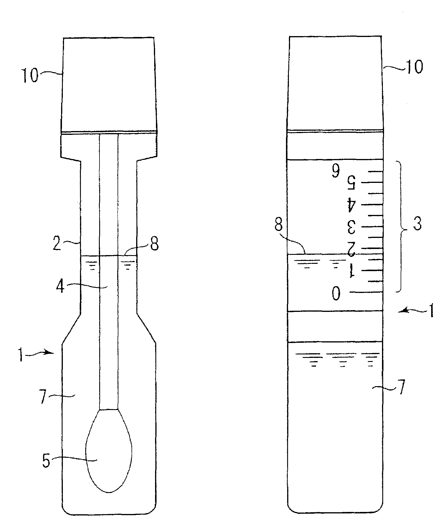 Swab testing device and method