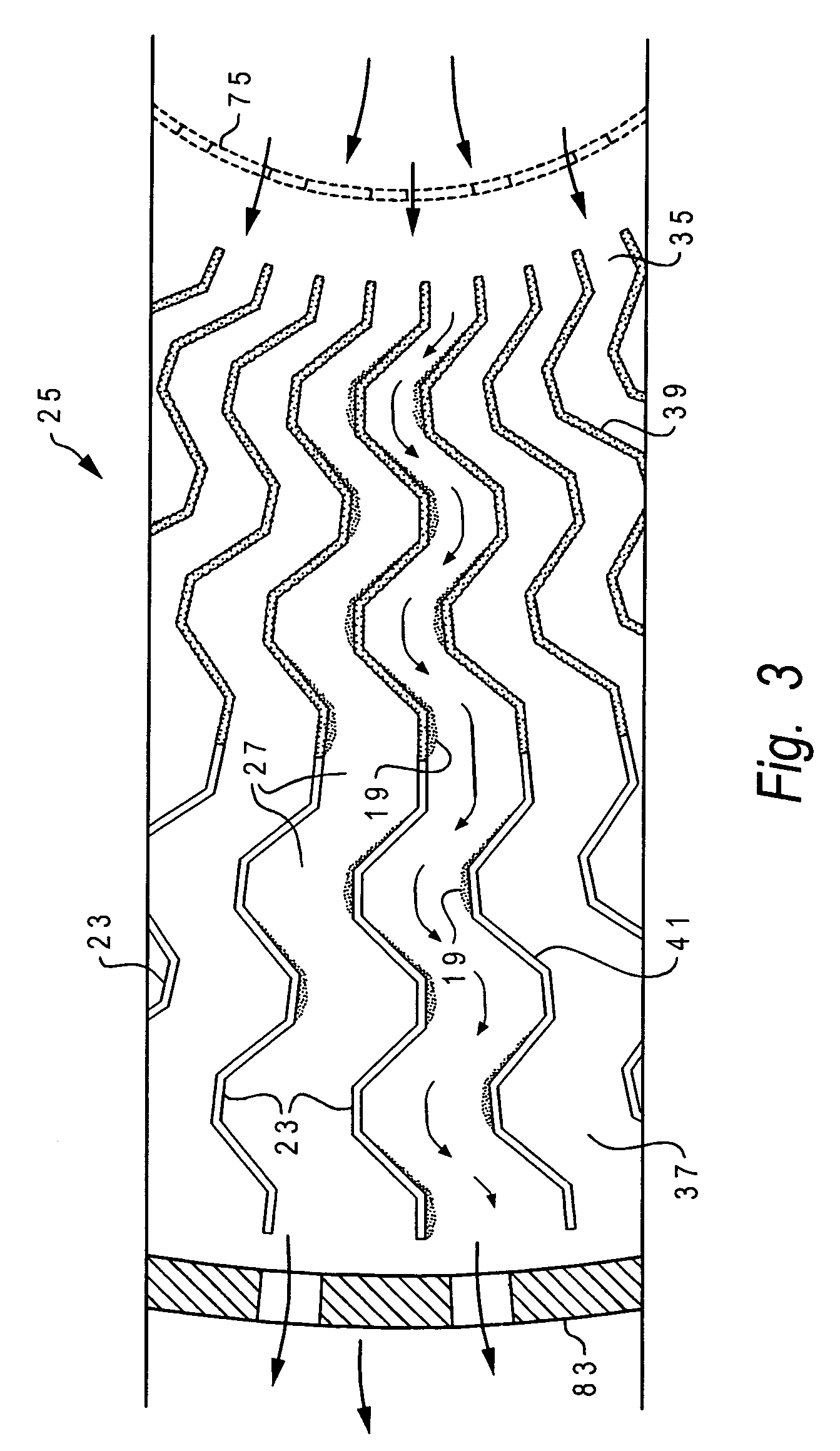 Separator with vane assembly and filter arrangement