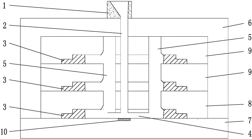 Method for casting annular thin-wall castings by means of feeding stack box of gating system