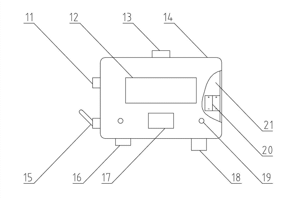 Digital display high-voltage electroscope of telescopic rod