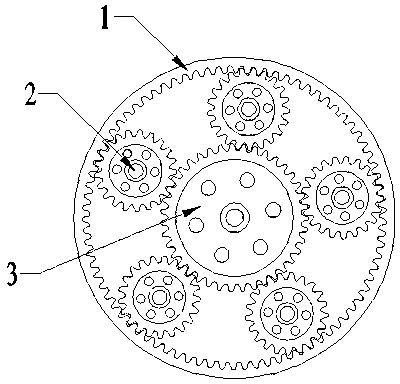 Differential gear train of double circular arc modified cycloid gear