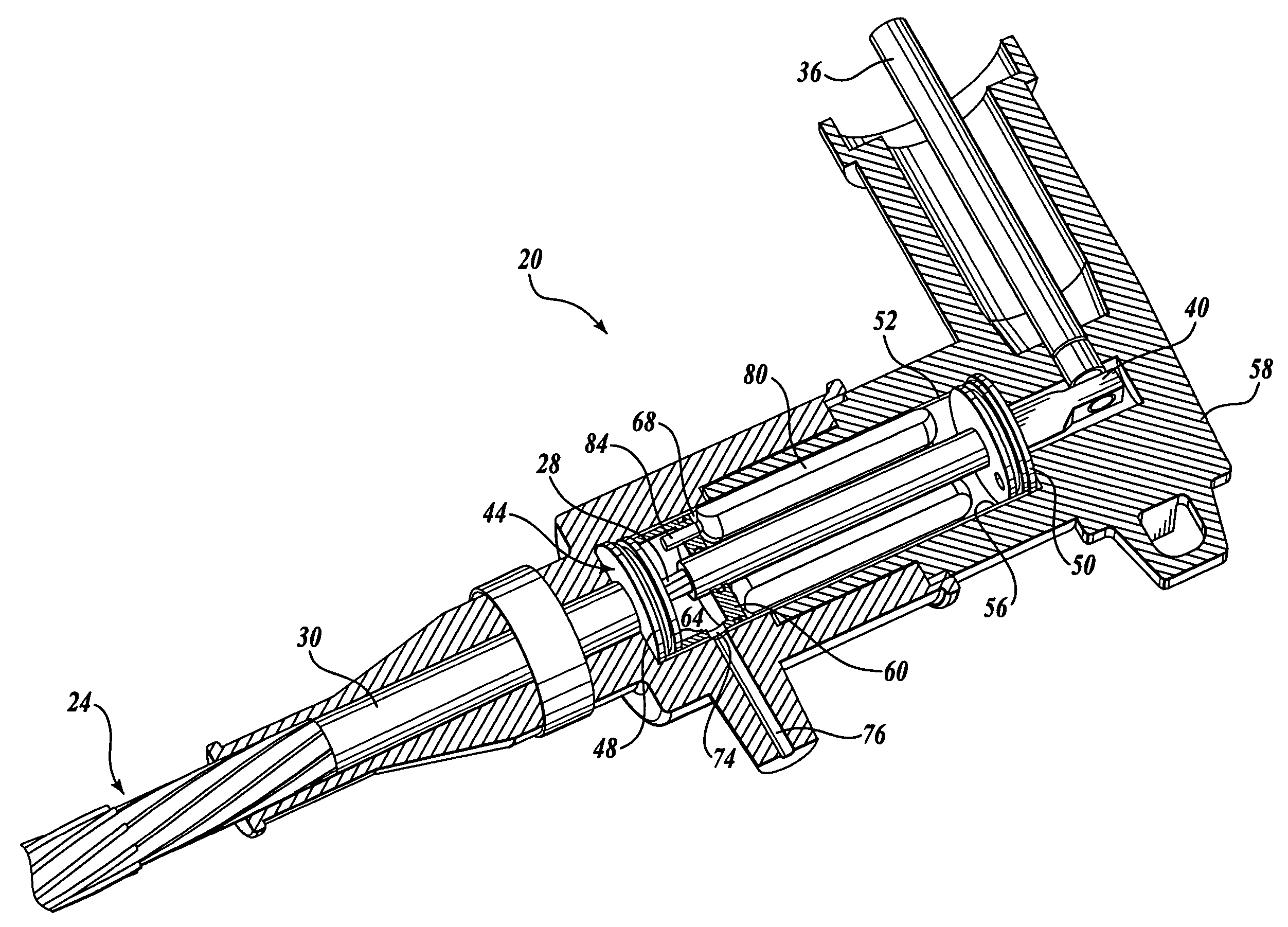 Cable connectors with internal fluid reservoirs