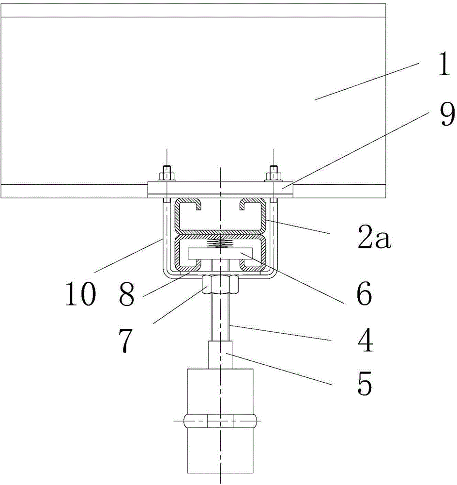 Span beam type pipeline hanger