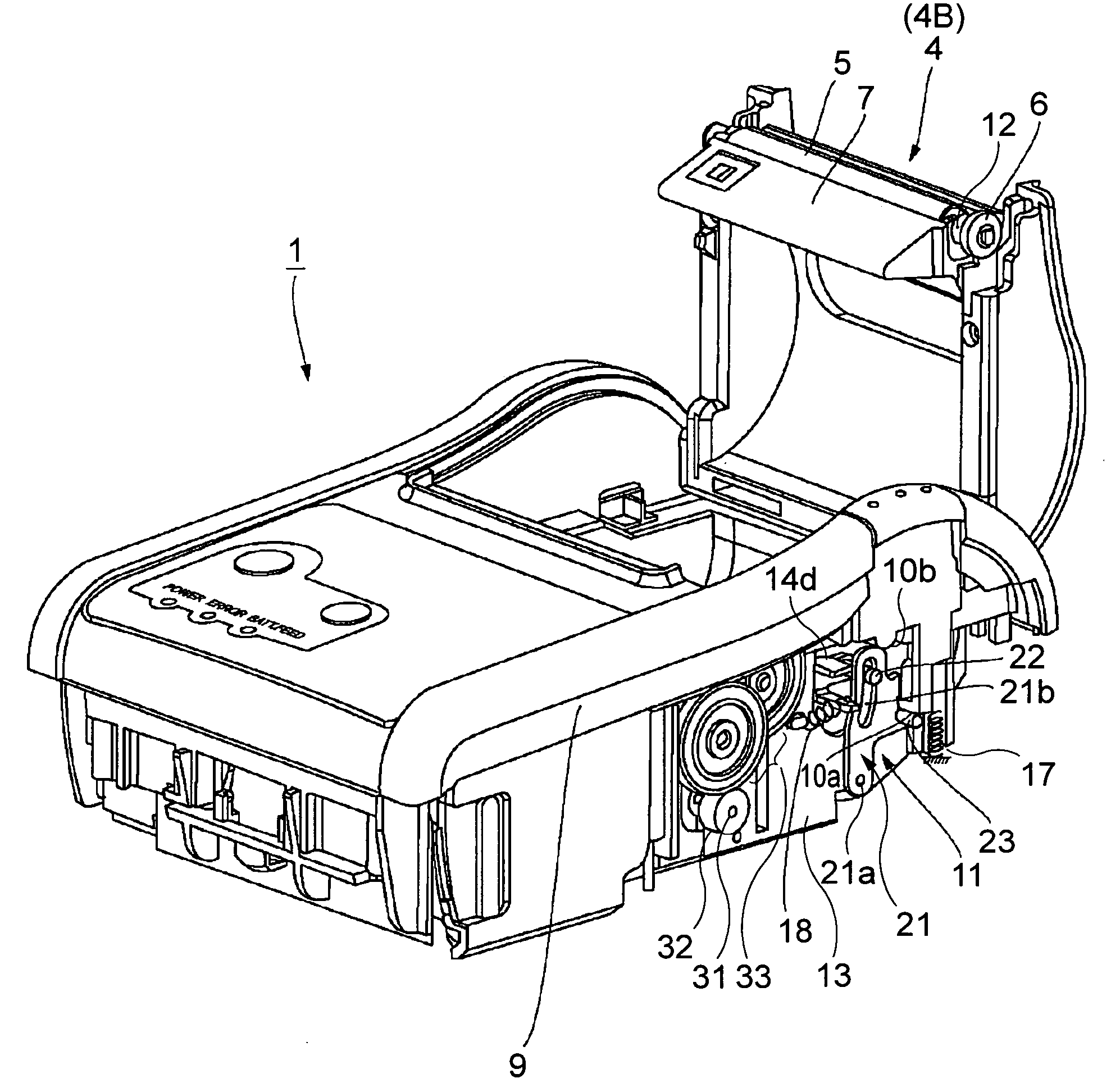 Cover locking/unlocking mechanism and a printer having the cover locking/unlocking mechanism