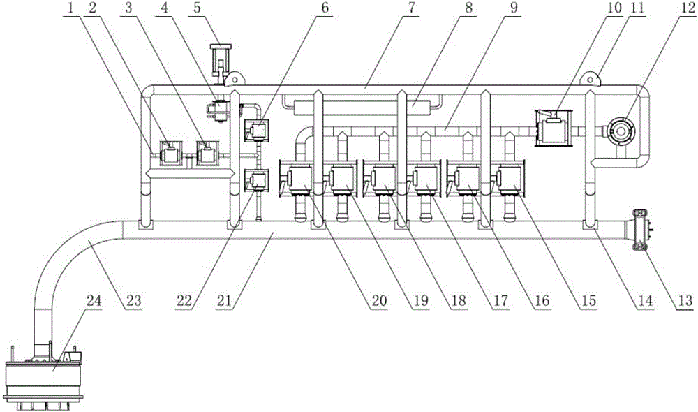 Transmitting and receiving device for temporary underwater spherical pigs in deepwater oil-gas field