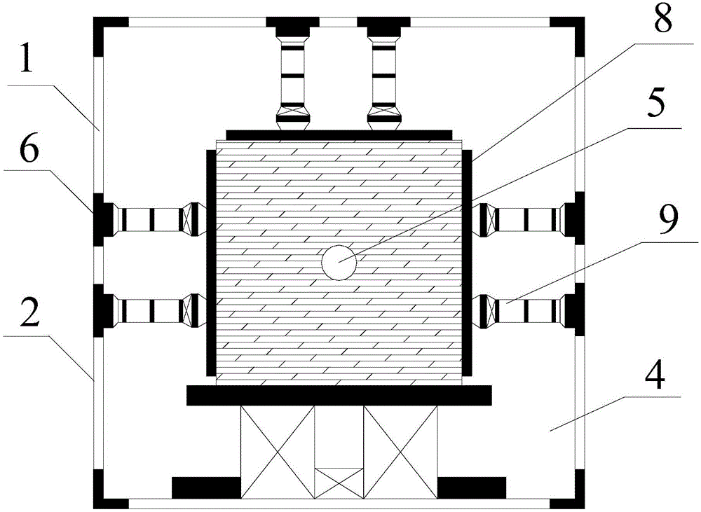 A model test device for underground engineering excavation with expansion and contraction function