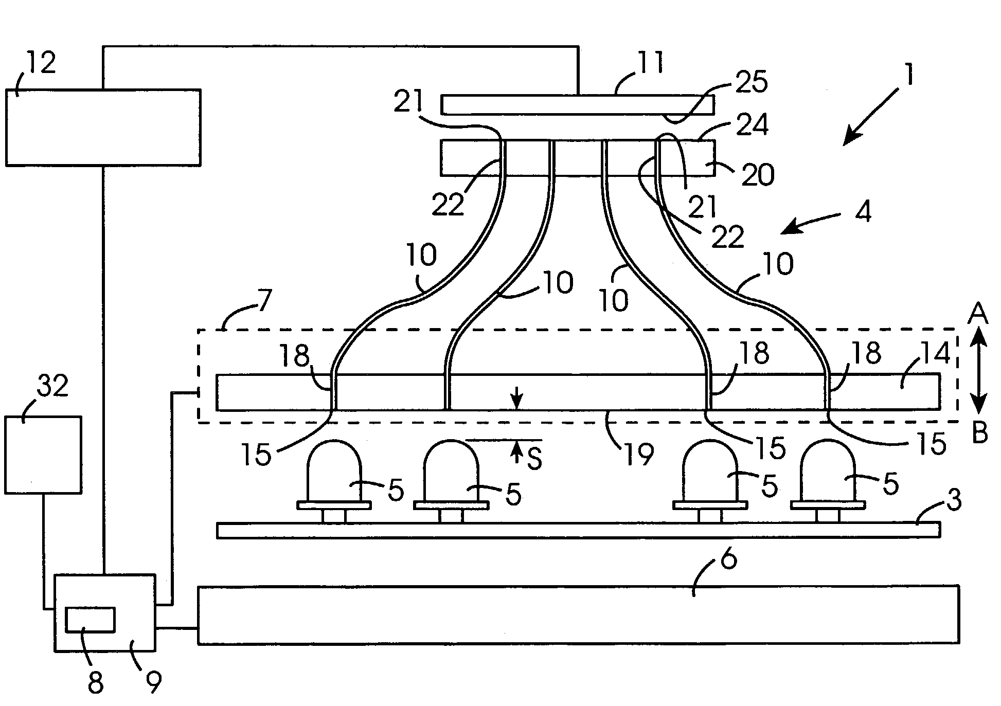 Apparatus for testing a light emitting device, and a method for testing light emitting devices