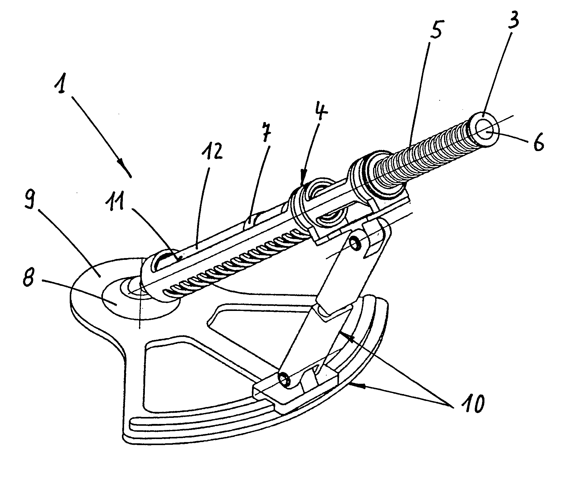 Weapon with recoil and braking device, damping this recoil