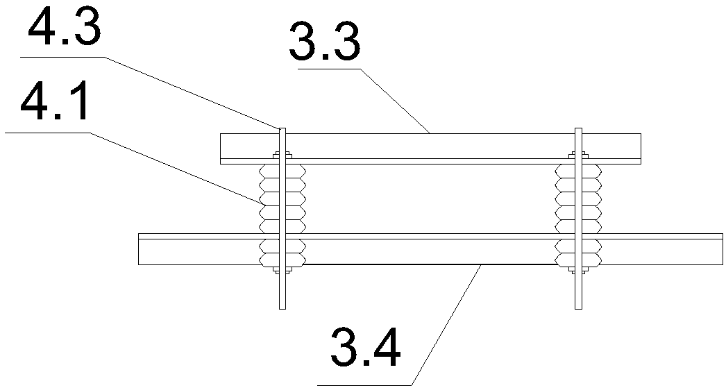 Vertical vibration-damping anti-seismic supporting and hanging frame based on disc springs