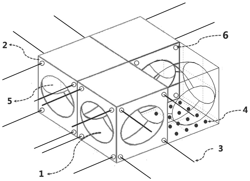 Roadbed ventilation prefabricated part in flexible splicing form