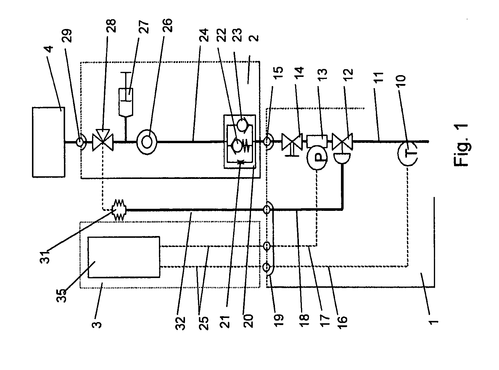 Blood vessel catheter and injection system for carrying out a blood pressure measurement of a patient