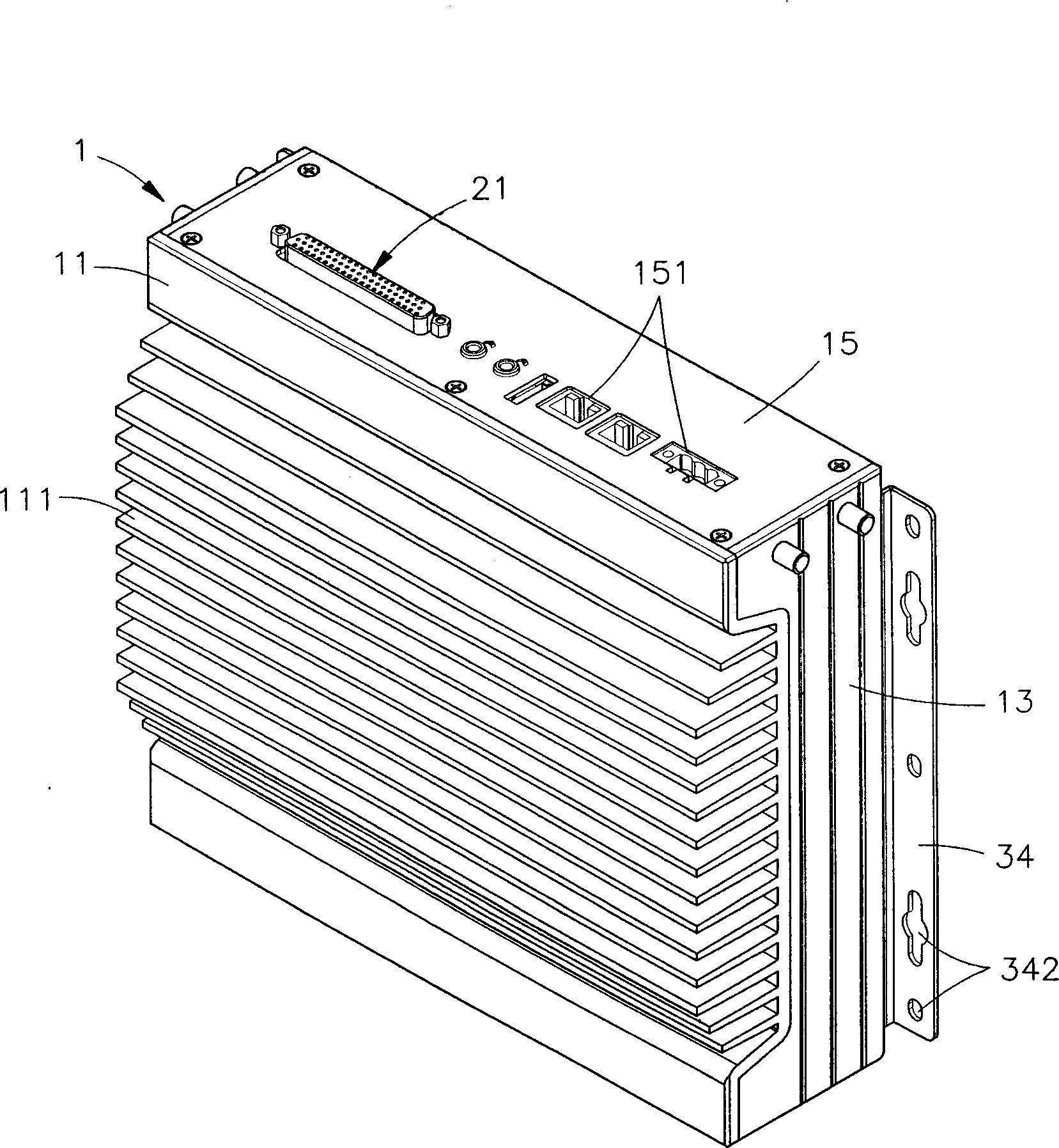 Back plate wall built-up structure of electronic system