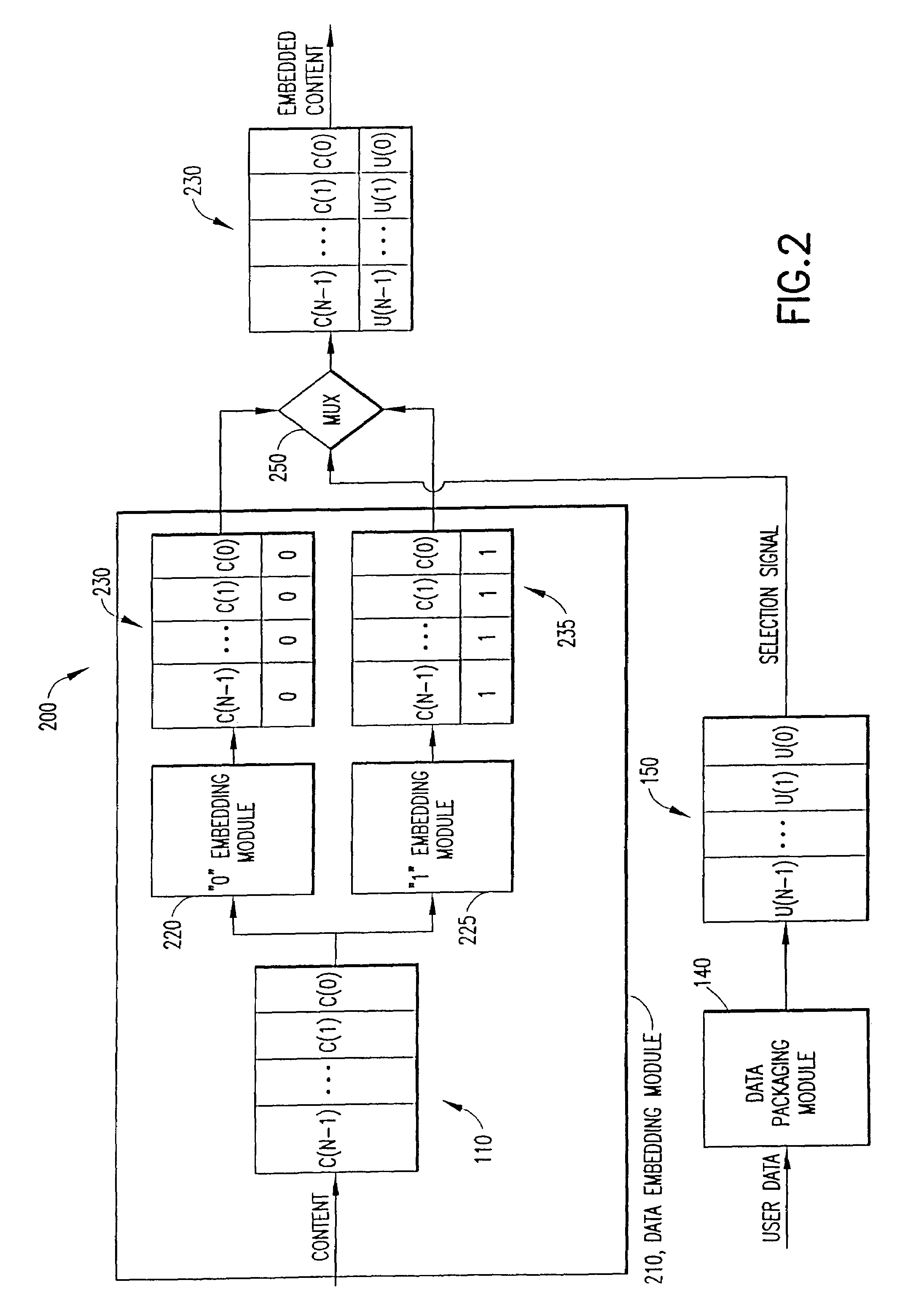 Pre-processed information embedding system