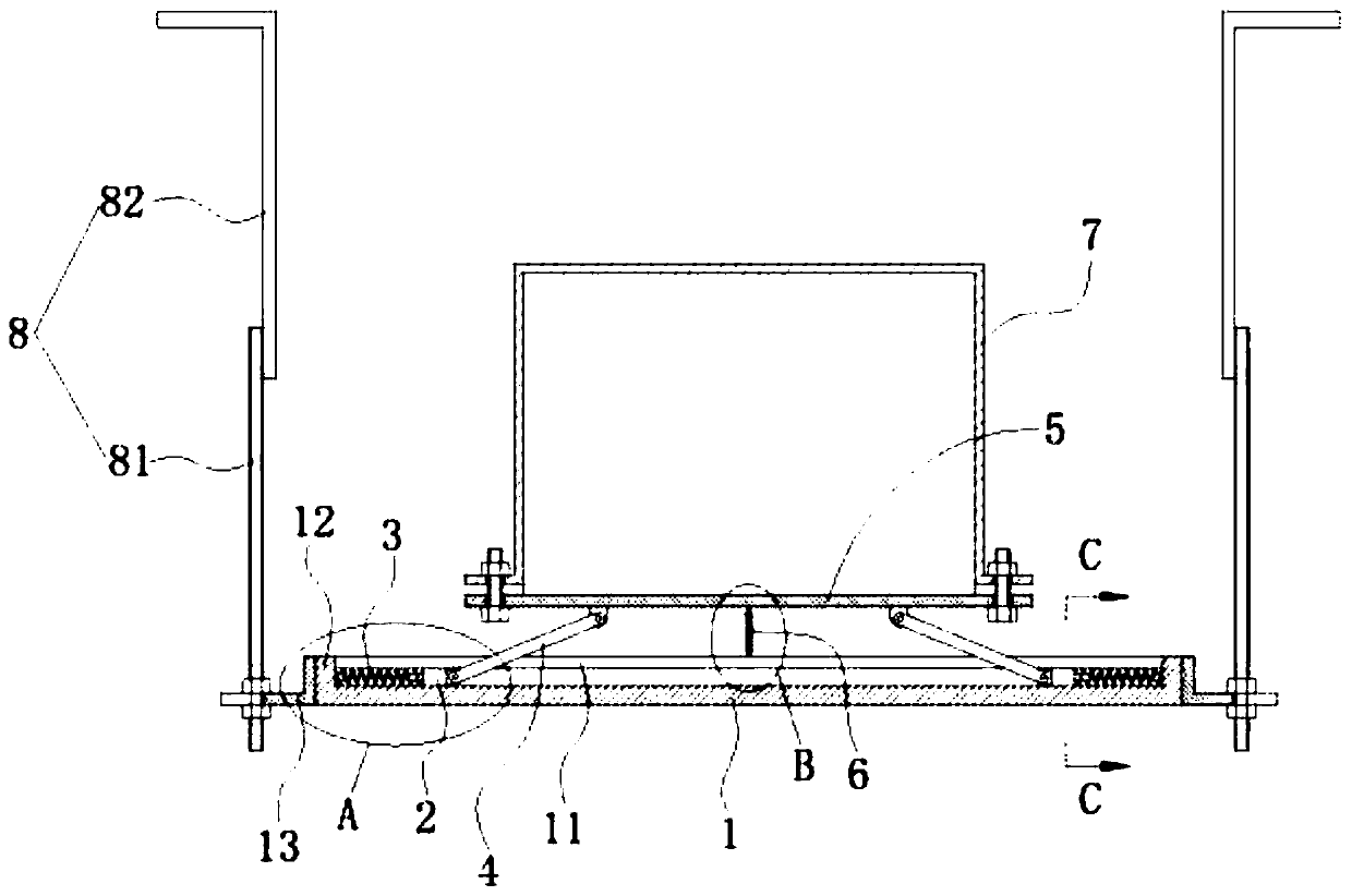 Fixing device for air duct of central air conditioner