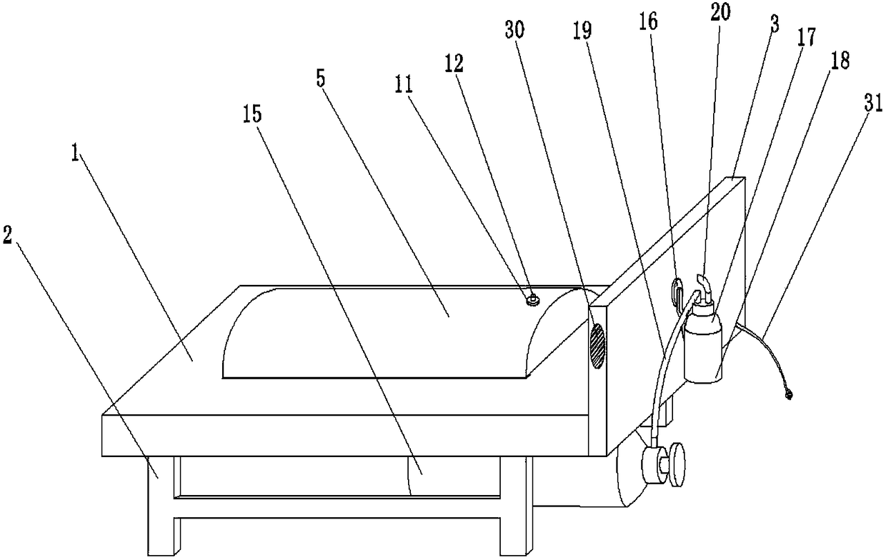 Medical oxygen therapy bed