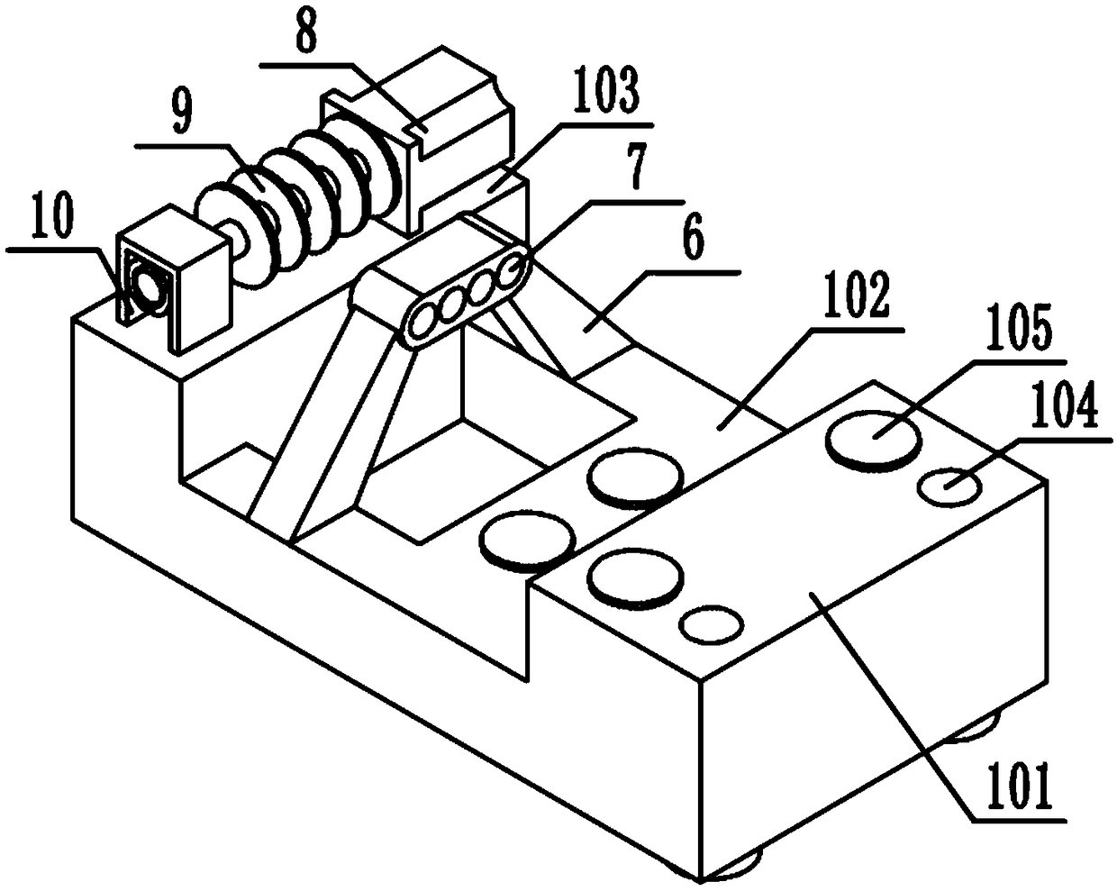 Amplitude changing device special for quadrilateral steel plate