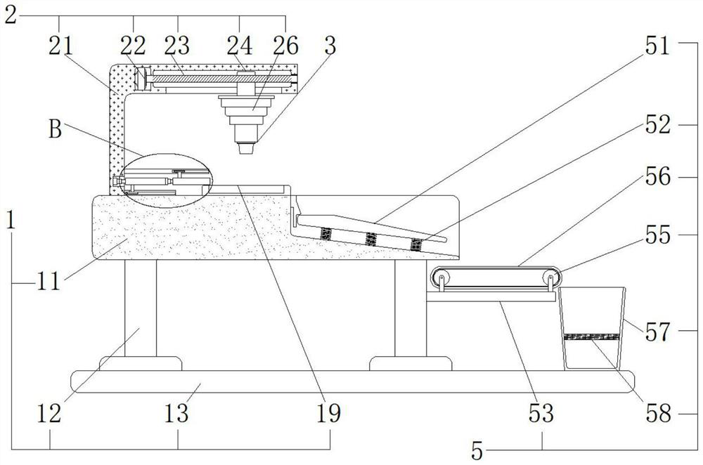 Cutting device suitable for production of graphite flakes of different specifications