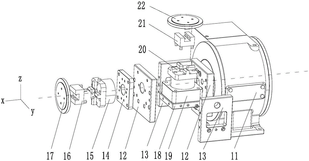 Four-axis linkage machining jig