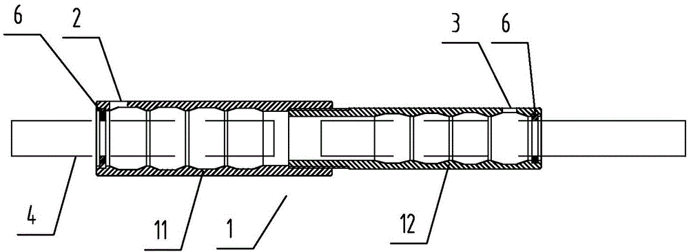 Full grouting sleeve for connecting steel bars