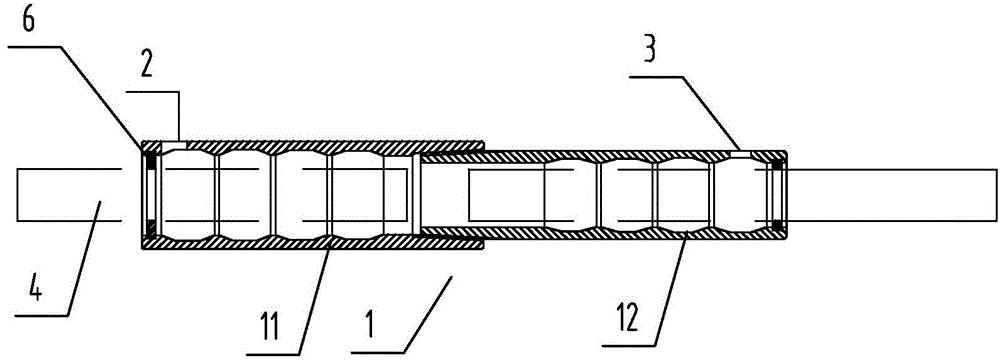 Full grouting sleeve for connecting steel bars