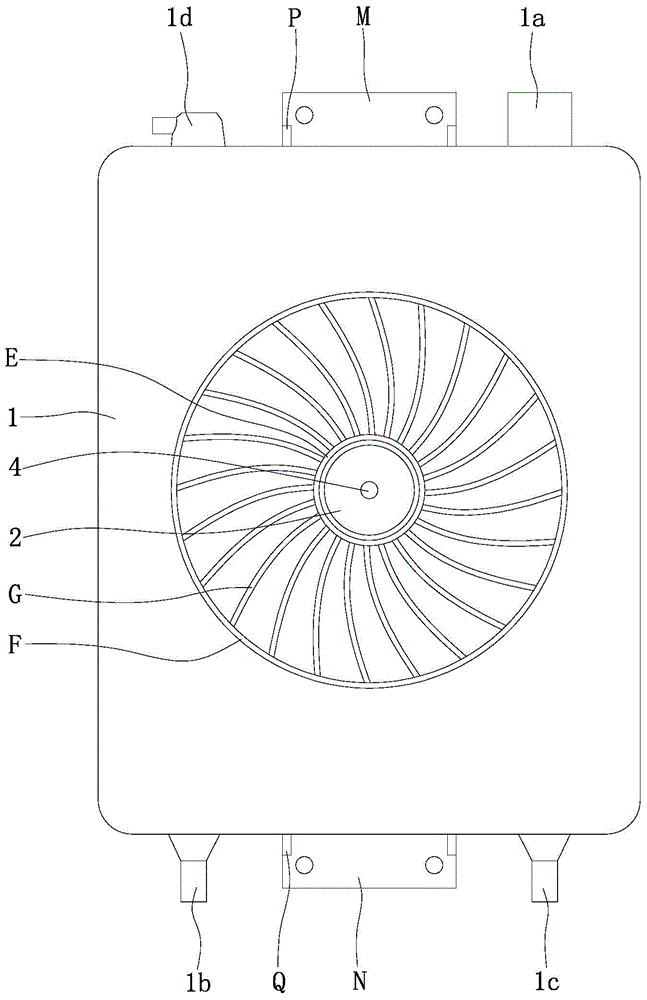 Assembly of circulating cooling water tank and shield of tricycle