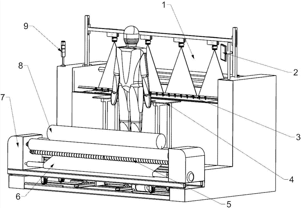 Gray cloth defect visual inspection equipment and method