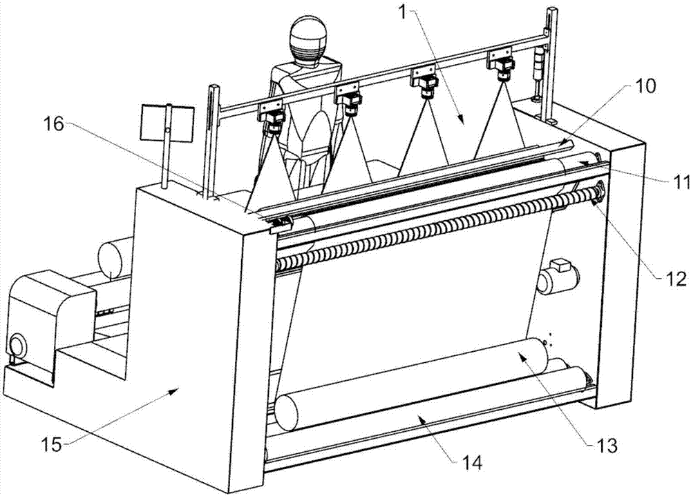 Gray cloth defect visual inspection equipment and method