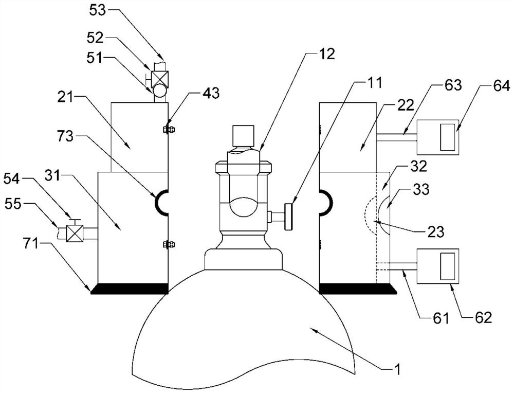 Real-time detection device and method for leakage rate of bottled high-pressure heptafluoropropane fire extinguishing agent