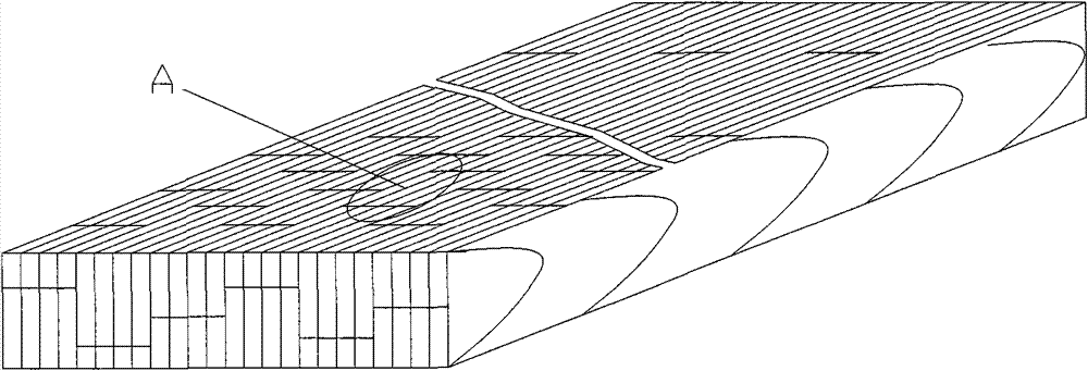 Glued laminated bamboo floor and manufacturing method thereof