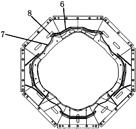 Automobile rear-wheel cover inner panel drawing die